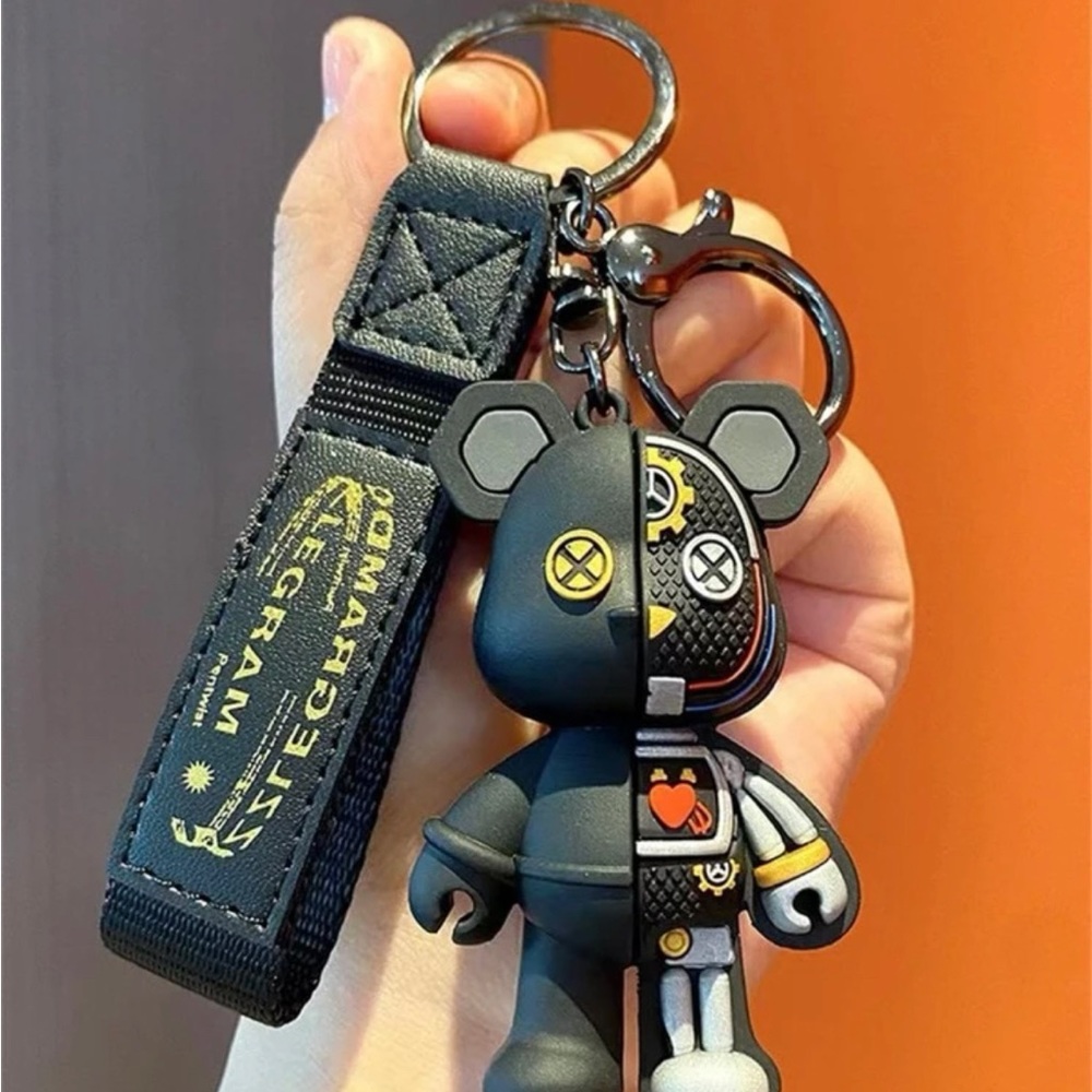 Mechanical bear keychain 1pc